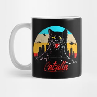 CatZilla over Tokyo Mug